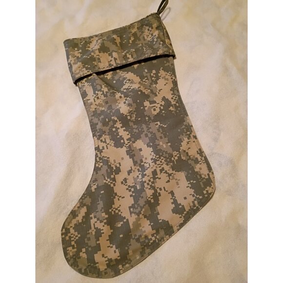 Vintage Military Camo Christmas Stocking Most Valuable Patriot MVP - Picture 4 of 6